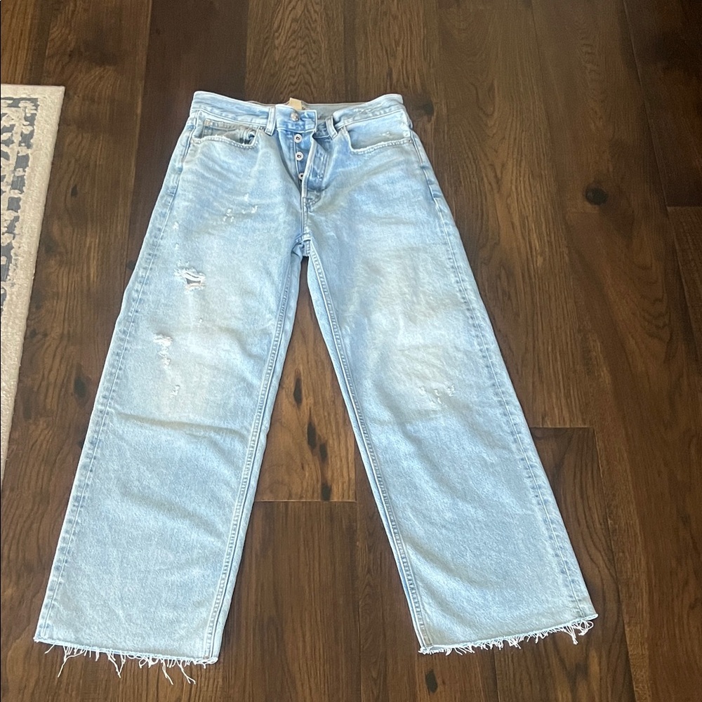 Madewell low slung baggy crop jeans